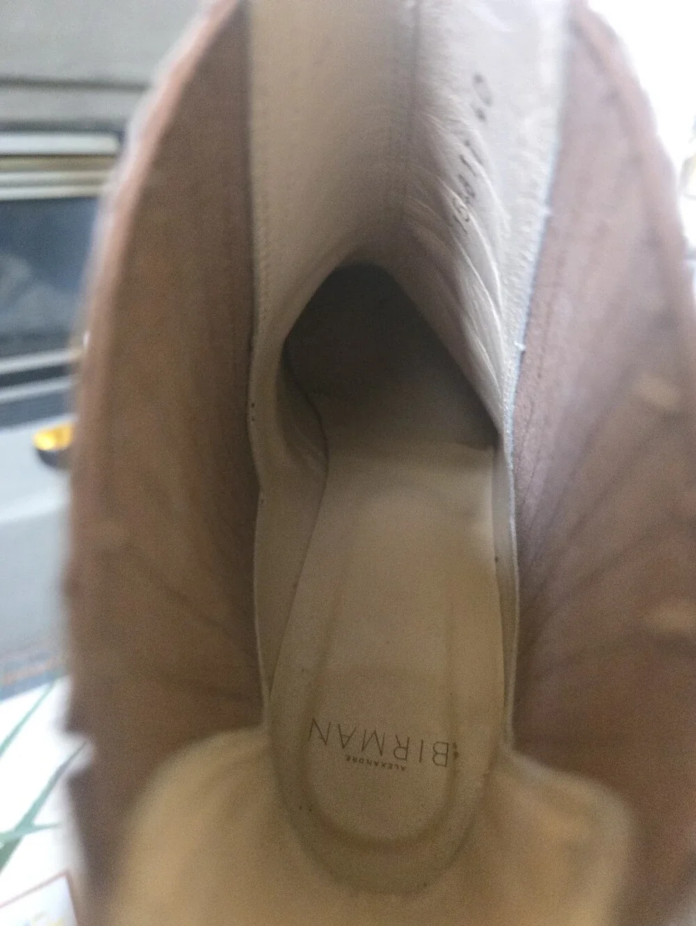 *Birman* Bravo Ankle Bootie with Clear Block Heel In Cognac Leather - Size 9/40